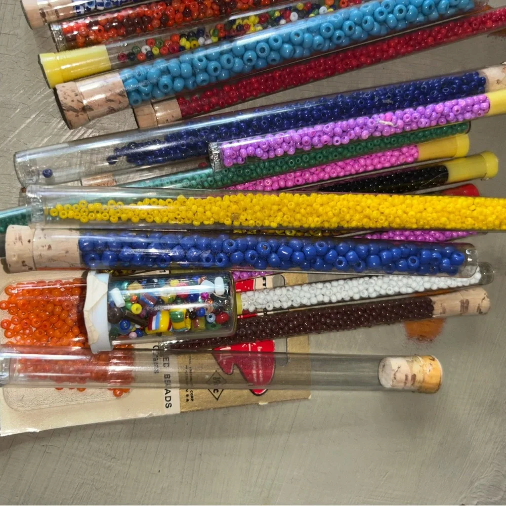 Crafty house. Vintage Seed Beads Tubes
